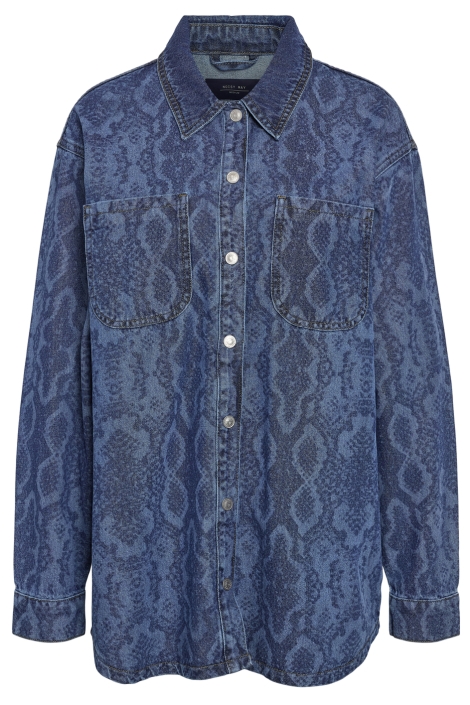 Noisy may nmalva snake denim shacket az351mb